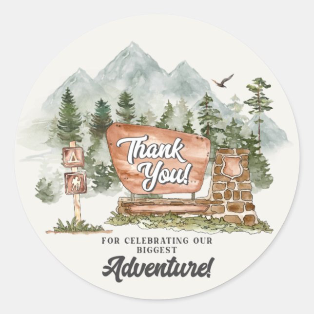 national park woodland favour tag (Front)