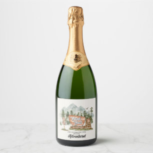 national park woodland sparkling wine label