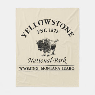National Park Yellowstone  Fleece Blanket