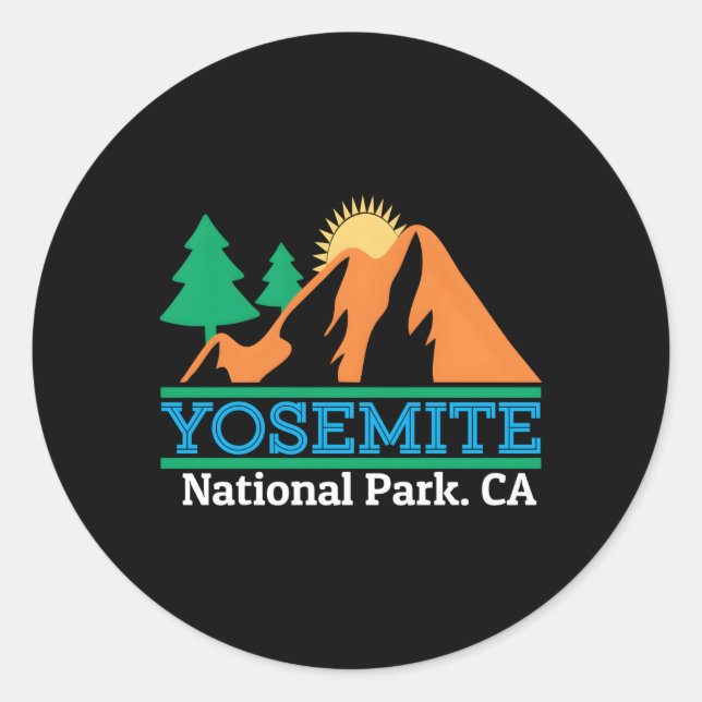 National Park Yosemite Classic Round Sticker (Front)