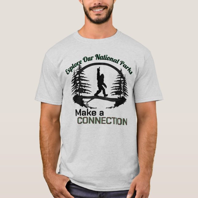 National Parks - Big Foot theme T-Shirt (Front)