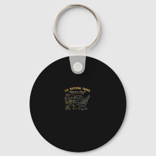 National Parks Hoodie Map Camping Women Men Hiking Keychain