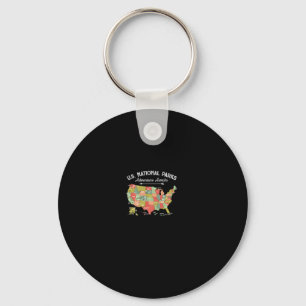 National Parks Hoodie Map Camping Women Men Hiking Keychain