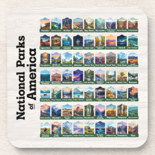 National Parks of the United States of America USA Coaster