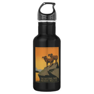 National Parks Preserve Vintage Ad. 532 Ml Water Bottle