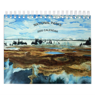 NATIONAL PARKS WATERCOLORS 2025 CALENDAR