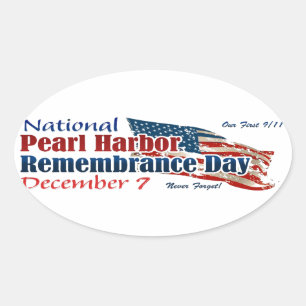 National Pearl Harbour Day Oval Sticker