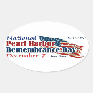 National Pearl Harbour Day Oval Sticker