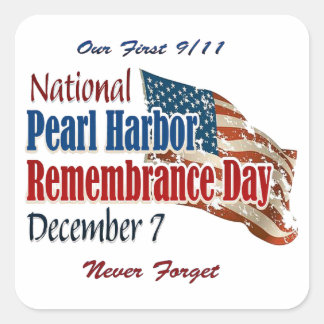 National Pearl Harbour Day Square Sticker