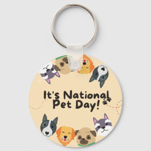 National Pet Day Keychain
