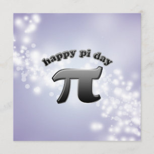 National Pi Day Pi Symbol for Math Nerds March 14 Invitation