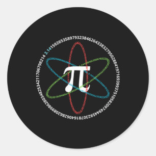National Pi Day Shirt Math Teacher T Shirt Pi Atom Classic Round Sticker
