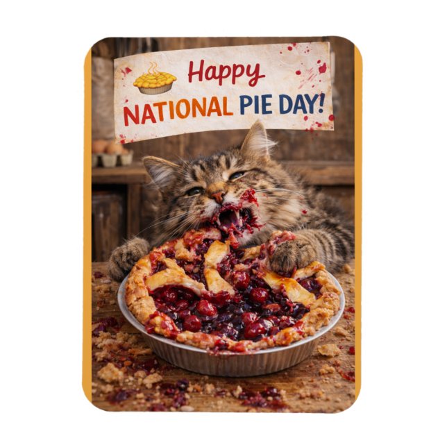 National Pie Day Card, Photo Magnet (Vertical)