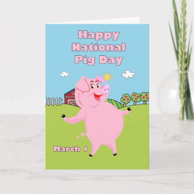 National Pig Day March 1st Card (Front)