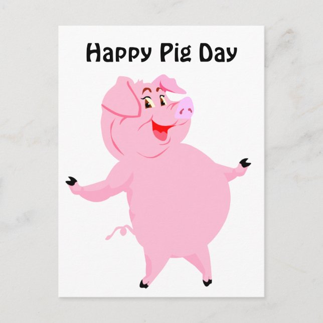 National Pig Day March 1st Postcard (Front)