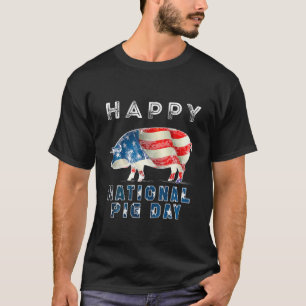 National Pig Day Pigs Make Me Happy T-Shirt