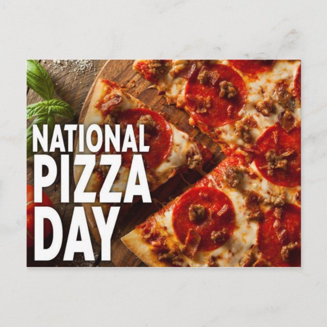 National Pizza Day Postcard (Front)