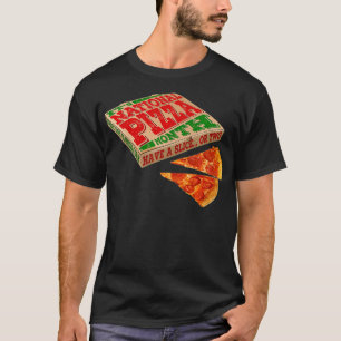 National Pizza Month Delivery Box Cheese Pepperoni T-Shirt