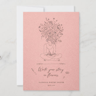 National Poetry Month Write Your Story  Holiday Card