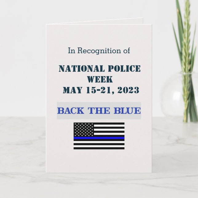 National Police Week 2023 Thank You Card (Front)