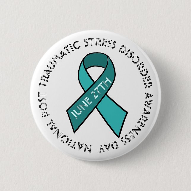 National Post Traumatic Stress Awareness Day 2 Inch Round Button (Front)
