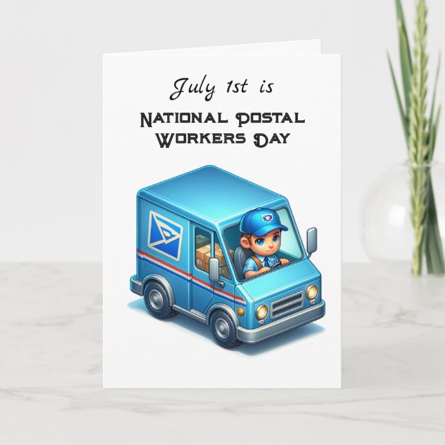 National Postal Workers Day | July 1st Card (Front)