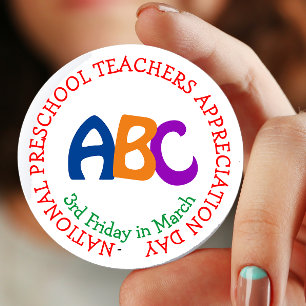 National Preschool Teachers Appreciation Day Butto 2 Inch Round Button