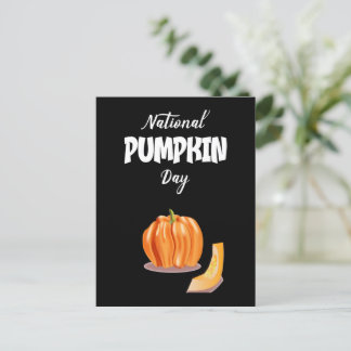National Pumpkin Day Sign Postcard
