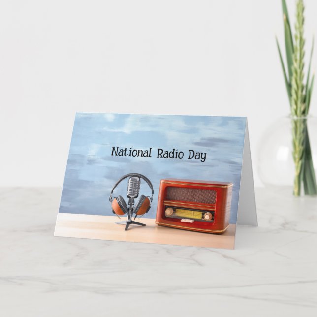 National Radio Day Card (Front)