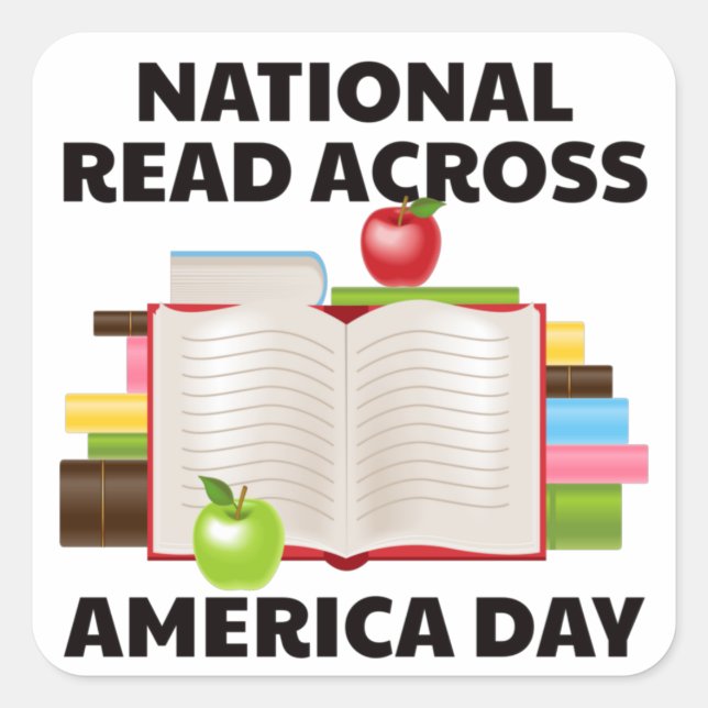 National Read Across America Day Square Sticker (Front)