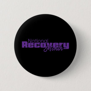 National Recovery Month - Purple Logo 2 Inch Round Button