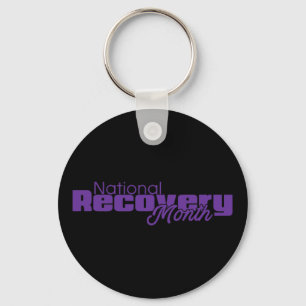 National Recovery Month - Purple Logo Keychain