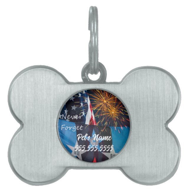 National Remembrance Never Forget Pet Tag (Front)