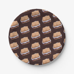 National S’Mores Day Paper Plate
