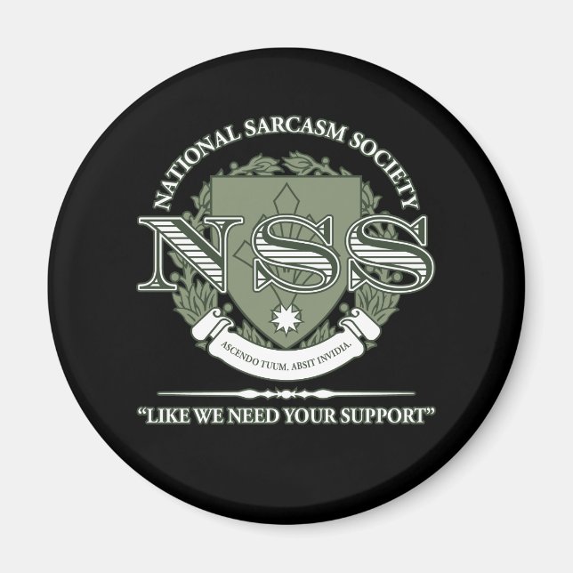 National Sarcasm Society Magnet (Front)