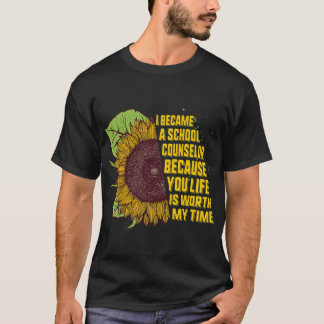 National School Counseling Week Counsellor Sunflow T-Shirt