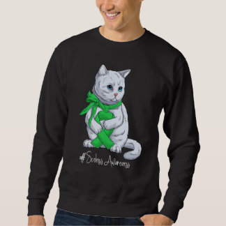 National Scoliosis Awareness Month Green Ribbon Cu Sweatshirt
