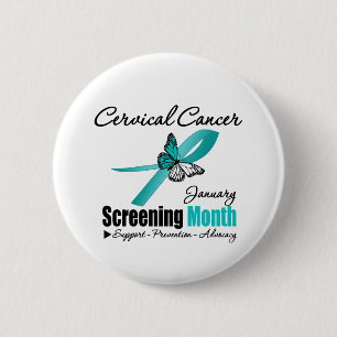 National Screening January Month - Cervical Cancer 2 Inch Round Button