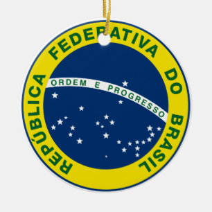 National Seal of Brazil Ceramic Ornament