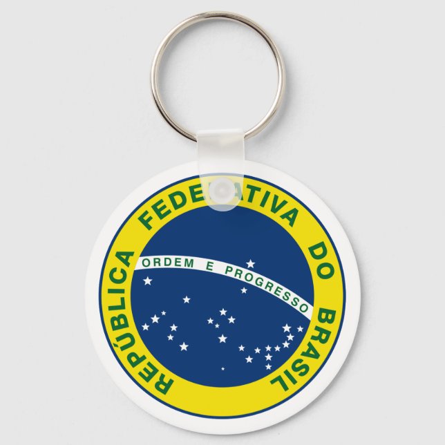 National Seal of Brazil Keychain (Front)