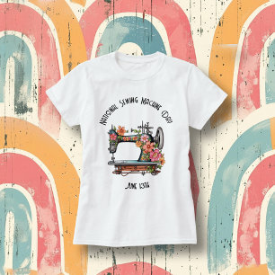 National Sewing Machine Day Custom Women's T-Shirt