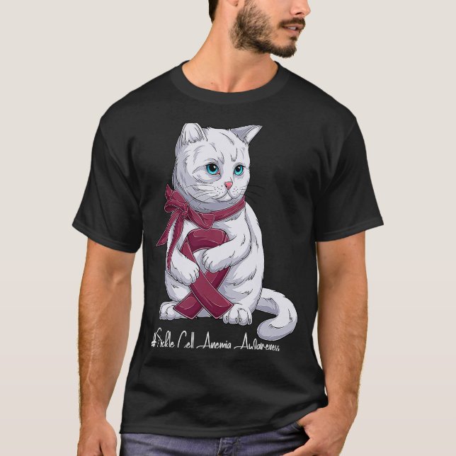 National Sickle Cell Anemia Awareness Month Burgun T-Shirt (Front)