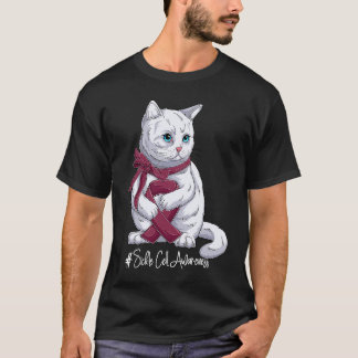 National Sickle Cell Awareness Month Burgundy Ribb T-Shirt