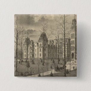 National Soldiers Home, Milwaukee County 2 Inch Square Button