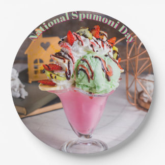 National Spumoni Day Paper Plate