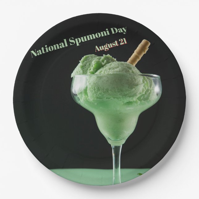 National Spumoni Day Paper Plate (Front)