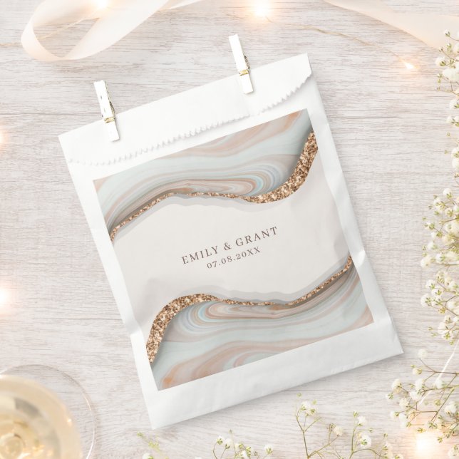 National Stone Agate Marble  Favour Bag (Clipped)