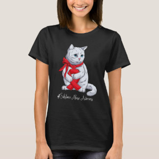National Substance Abuse Awareness Month Red Ribbo T-Shirt