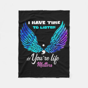 National Suicide Prevention Awareness Week Quote Fleece Blanket