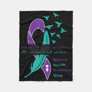 National Suicide Prevention Week Quote Fleece Blanket
